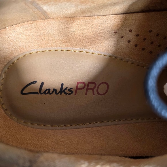 Clarks PRO Eldredge Plain Black Leather Wide Fit‎ Mens Dress Shoes 9 EE